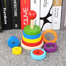 Load image into Gallery viewer, Colorful Wooden Blocks Baby Music Rattles