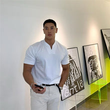Load image into Gallery viewer, V neck men t shirt Slim Fit M-3XL
