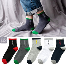 Load image into Gallery viewer, 5 Pairs /Pack Men Cotton Socks Breathable