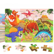 Load image into Gallery viewer, 30 Piece Wooden Toy Jigsaw Puzzle Wood Cartoon Animals
