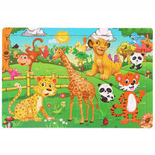 Load image into Gallery viewer, 30 Piece Wooden Toy Jigsaw Puzzle Wood Cartoon Animals