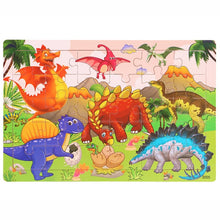 Load image into Gallery viewer, 30 Piece Wooden Toy Jigsaw Puzzle Wood Cartoon Animals