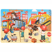 Load image into Gallery viewer, 30 Piece Wooden Toy Jigsaw Puzzle Wood Cartoon Animals