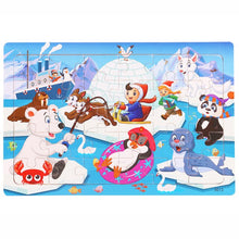 Load image into Gallery viewer, 30 Piece Wooden Toy Jigsaw Puzzle Wood Cartoon Animals