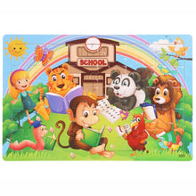 Load image into Gallery viewer, 30 Piece Wooden Toy Jigsaw Puzzle Wood Cartoon Animals
