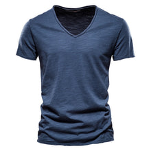 Load image into Gallery viewer, 100% Cotton Men's T-shirt V-neck