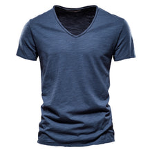 Load image into Gallery viewer, 100% Cotton Men's T-shirt V-neck