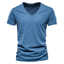 Load image into Gallery viewer, 100% Cotton Men's T-shirt V-neck