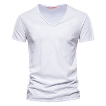 Load image into Gallery viewer, 100% Cotton Men's T-shirt V-neck