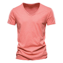 Load image into Gallery viewer, 100% Cotton Men's T-shirt V-neck