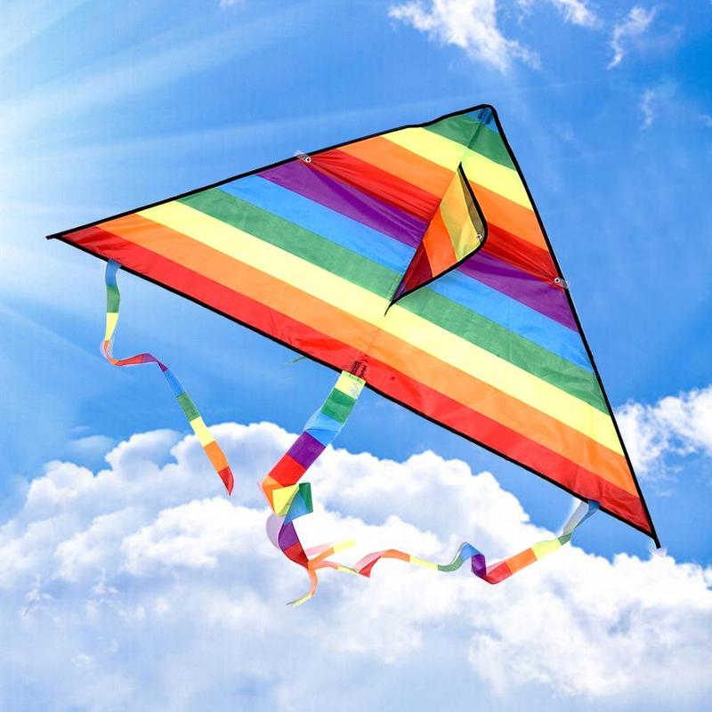 Colorful Rainbow Kite Long Tail