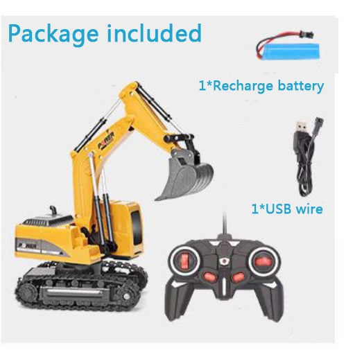2.4Ghz 6 Channel 1:24 RC Excavator toy