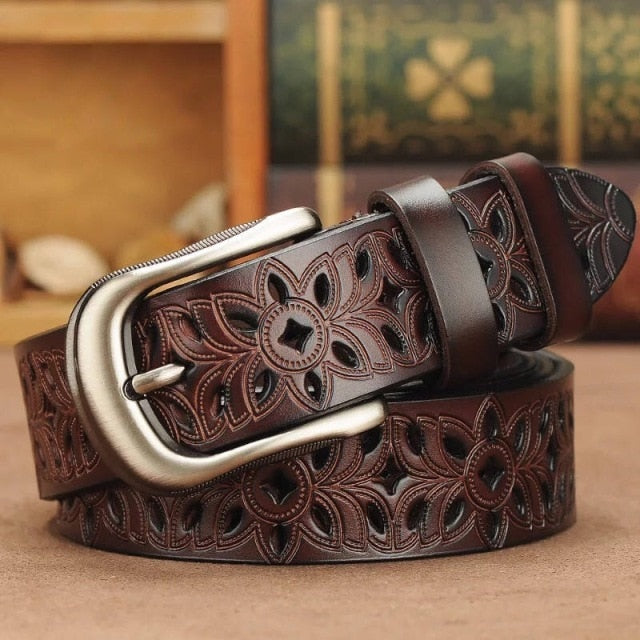 Genuine Layered Leather Belt for Women