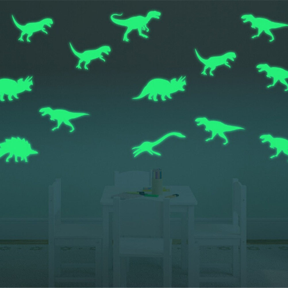 9 pirvr Glow In The Dark Dinosaur Stereo 3D Stickers