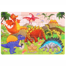 Load image into Gallery viewer, 30 Piece Wooden Toy Jigsaw Puzzle Wood Cartoon Animals
