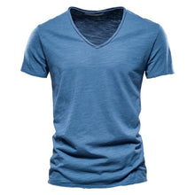 Load image into Gallery viewer, 100% Cotton Men&#39;s T-shirt V-neck
